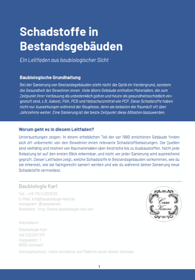 Schadstoffe in Bestandsgebäuden