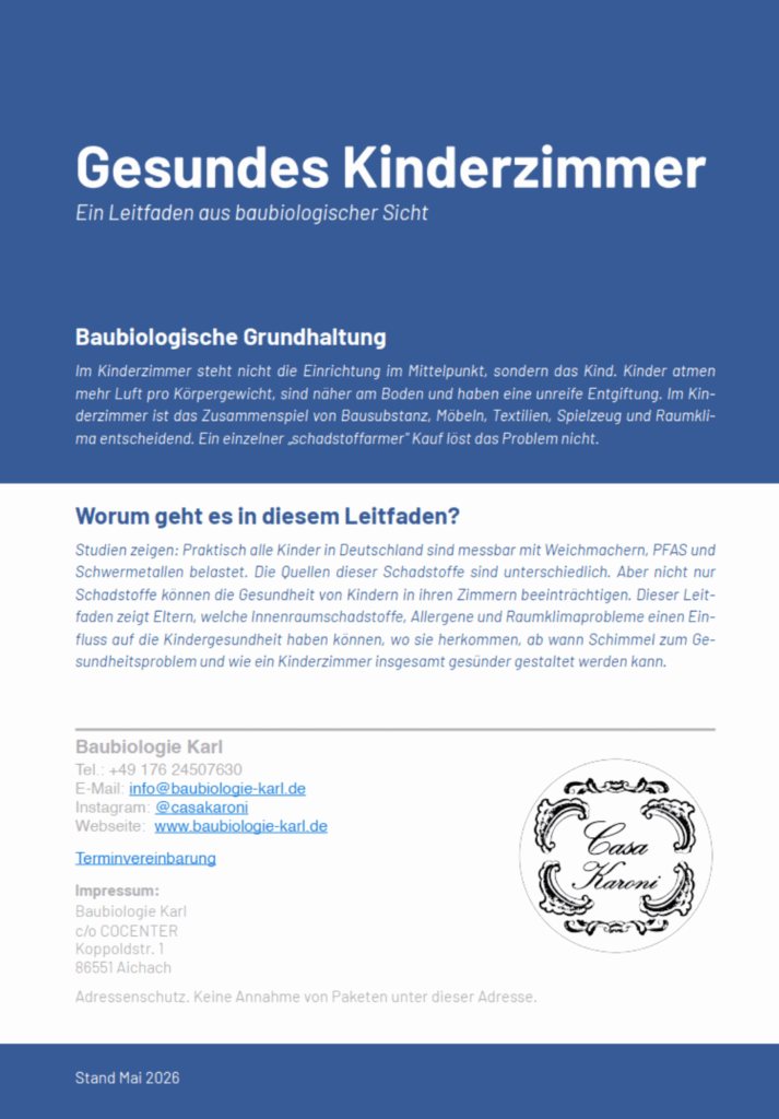 Leitfaden Gesundes Kinderzimmer aus baubiologischer Sicht.